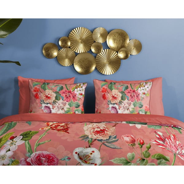 Oranž pikendatud satiin-puuvillast voodipesu kaheinimesevoodile 240x220 cm Amalia - Descanso-image-2