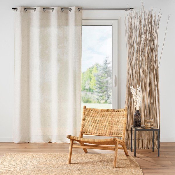 Kreemikas kardin 140x240 cm Pauline - douceur d'intérieur-image-1