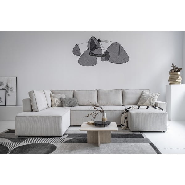 Valge velvetist diivanvoodi Brave Dave - Miuform-image-1