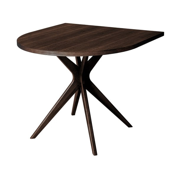 Söögilaud, pähklipuu imitatsiooniga, 90 × 90 cm Jubi – Ragaba