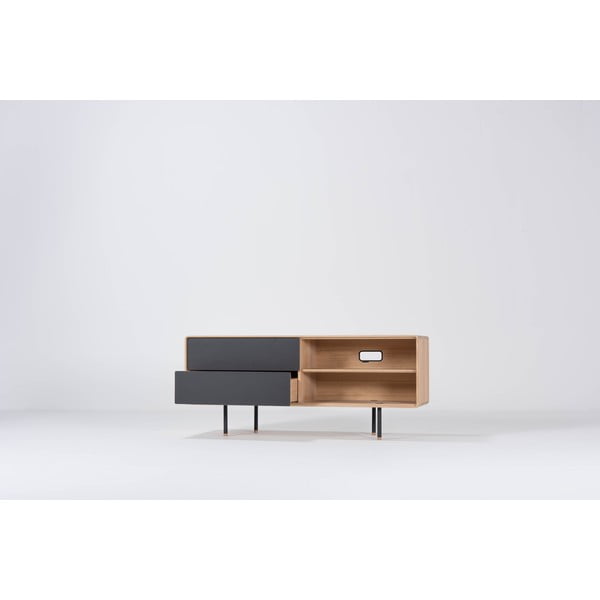 Must tammepuust telerilaud 150x64 cm Fina – Gazzda-image-1