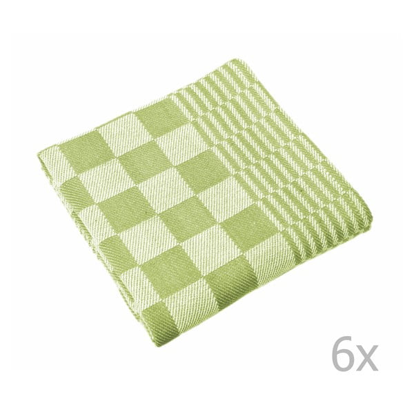 6 rohelise teerätiku komplekt, 65 x 65 cm Mineur - Tiseco Home Studio-image-1