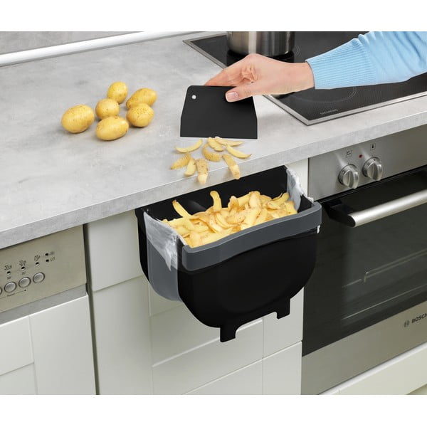 Must rippuv prügikast , 5 l Black Outdoor Kitchen Fago - Wenko-image-1