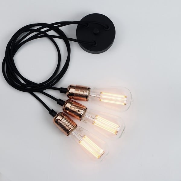 Must/oranž rippvalgusti metallist varju ø 4 cm Uno - Sotto Luce-image-4