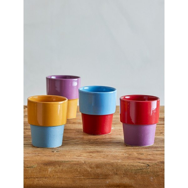 4 keraamilist cappuccino tassi komplektis (150 ml) Ewan - Bloomingville-image-1