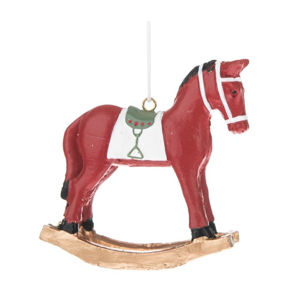 Punane rippuv kaunistus hobuse kujuga - Dakls