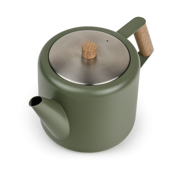 Roheline roostevabast terasest teekann 1,1 l Duet Boston - Bredemeijer-image-4