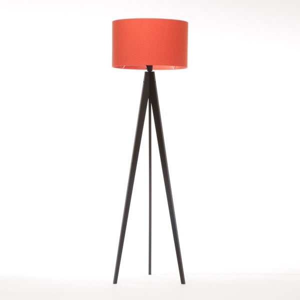 Stojací lampa Artist Red Felt/Black Birch, 125x42 cm