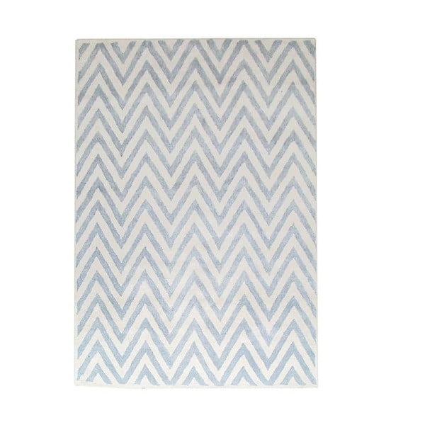 Vlněný koberec Ziggy Ivory Blue, 122x183 cm