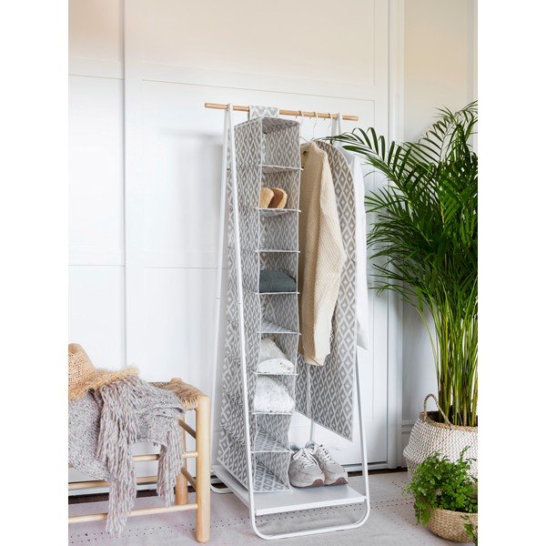 Valge metallist riidenagi Rail - Compactor-image-1