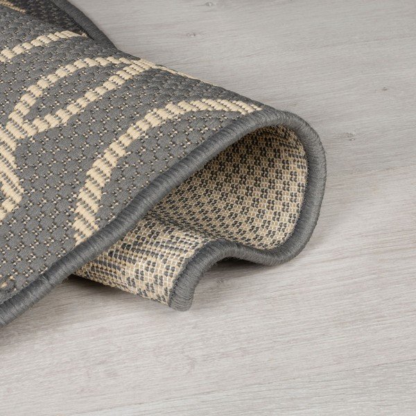 Hall/beež ümmargune välivaip ø 160 cm Milan - Flair Rugs-image-3