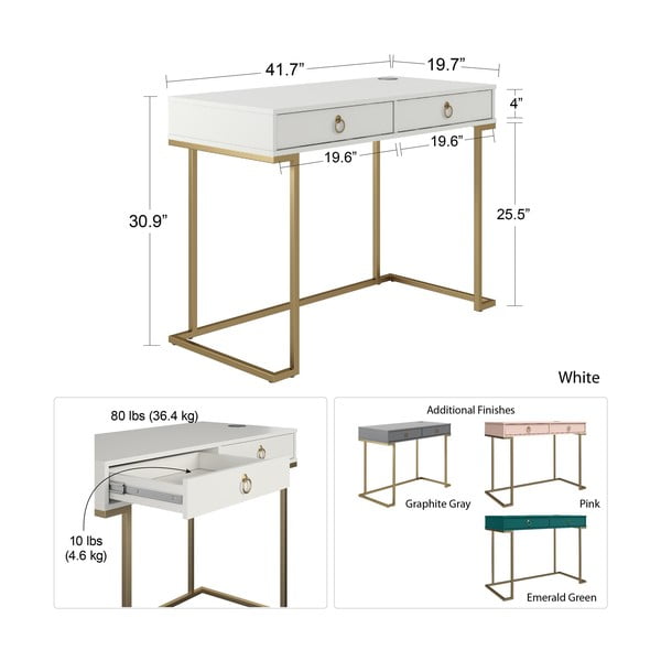 Hall töölaud Camila - CosmoLiving by Cosmopolitan-image-3