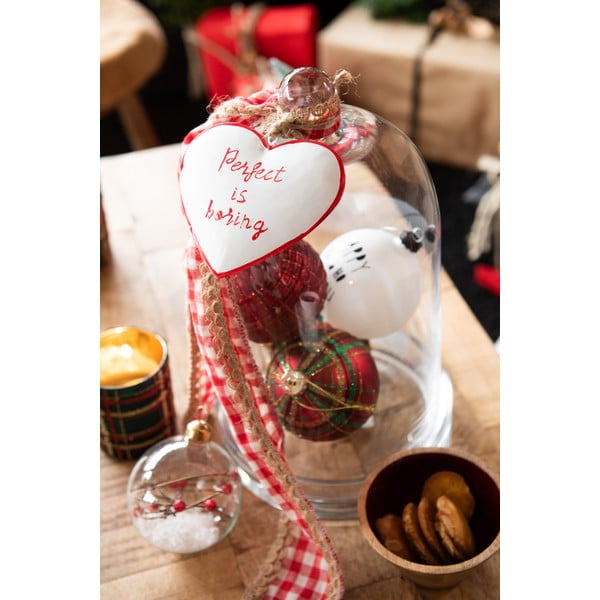 6 klaasist jõulukaunistuste komplekt Traditsiooniline - J-Line-image-1