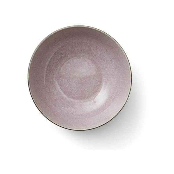 Šedá kameninová salátová mísa s vnitřní glazurou v růžové barvě Bitz Mensa, průměr 30 cm-image-3