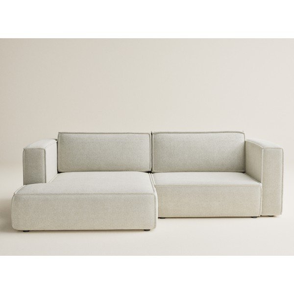 Kreemjas šenilldiivanvoodi/panipaigaga nurgadiivan (vasak nurk/diivanvoodiga) Velto - Maison de Rêve-image-2