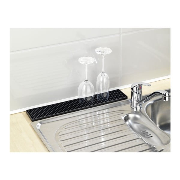 Must plastmass nõudekuivatusrest  8x42 cm – Wenko-image-1