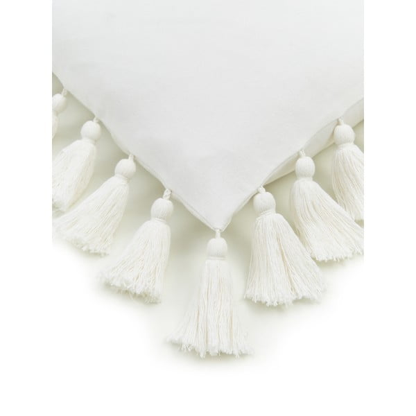 Valge puuvillane dekoratiivne padjapüürileht , 40 x 40 cm Shylo - Westwing Collection-image-1