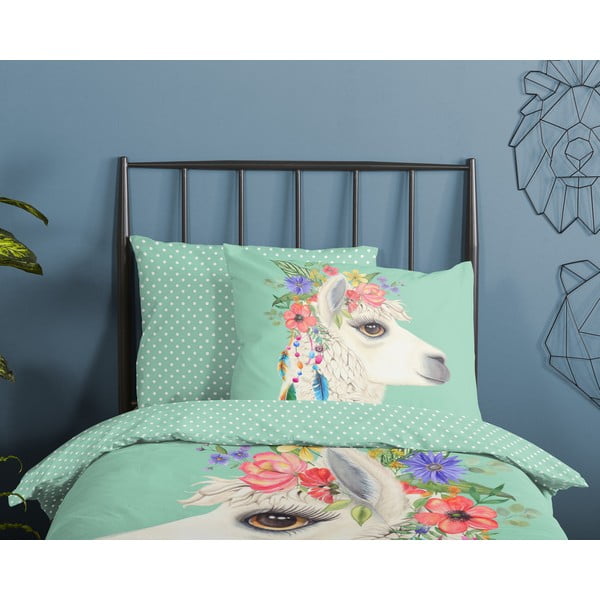 Mentoolivärvi laste pikendatud voodipesu üheinimesevoodile 140x220 cm Joey - Good Morning-image-2