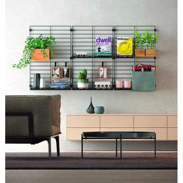 Must metallist konsool moodulriiulisüsteemile Mural - Metaltex-image-3