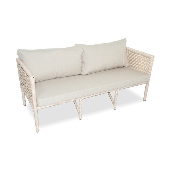 Kreem kunstlikust rotangist aiamööbli komplekt 4-le Newyork 160 - Floriane Garden-image-1