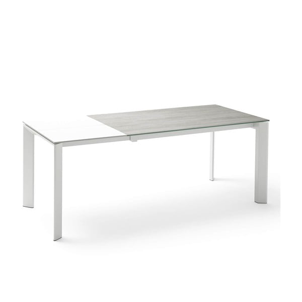 Šedo-bílý rozkládací jídelní stůl sømcasa Tamara Blaze, délka 160/240 cm