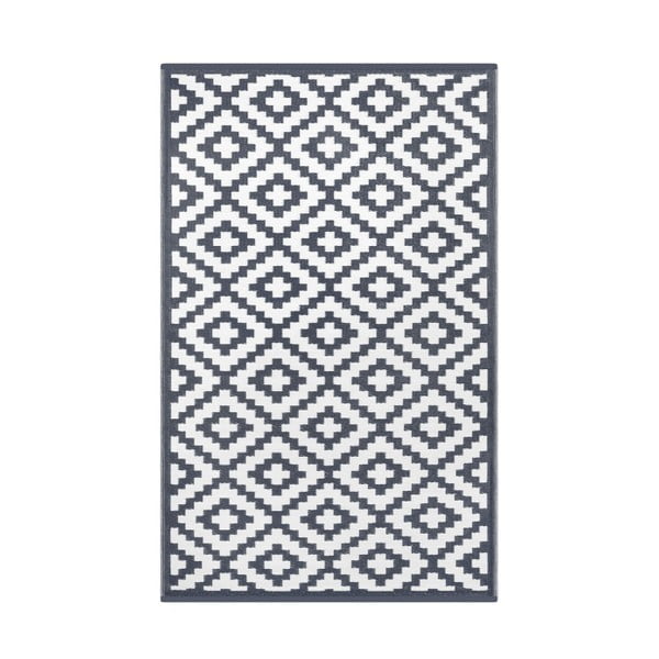 Šedo-bílý oboustranný koberec vhodný i do exteriéru Green Decore Charro, 90 x 150 cm