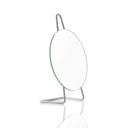 Šedé ocelové stolní kosmetické zrcadlo Zone A-Mirror Soft Grey, ø 31 cm