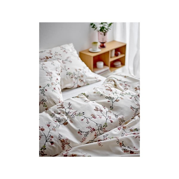 Beež puuvill-satiinist voodipesu üheinimesevoodile 140x200 cm Grace - Södahl-image-1