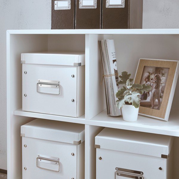 Valge papist hoiukarp kaanega 26x26x24 cm Click&Store - Leitz-image-1