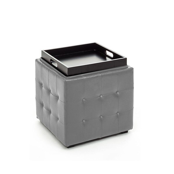 Šedý puf s úložným prostorem Tomasucci Case-image-2