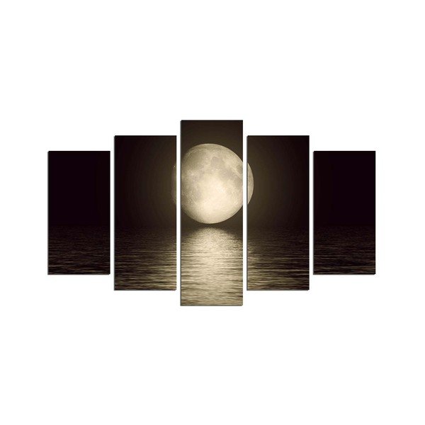 Mitmeosaline seinamaal Moon Over The River - Wallity