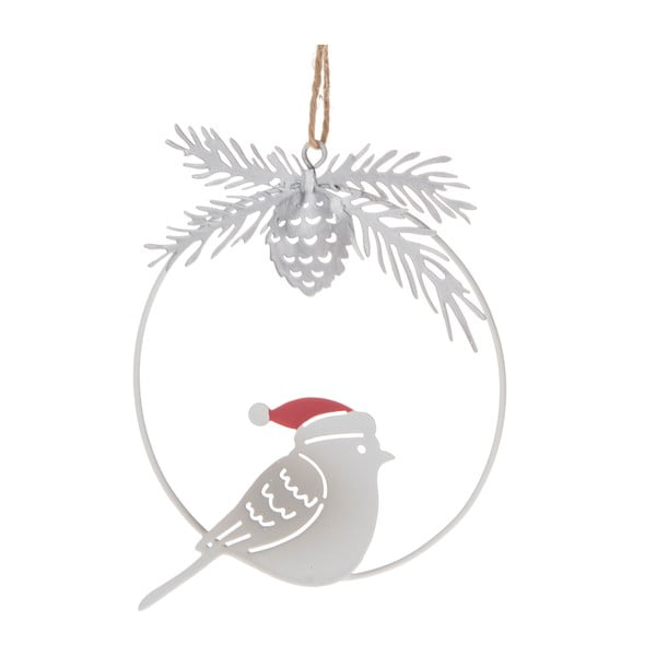 Závěsná kovová dekorace s motivem ptáčka Dakls, výška 12 cm