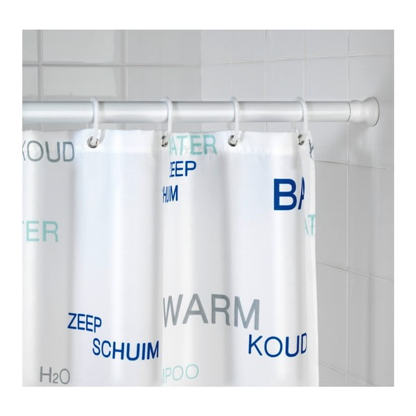 Valge teleskoopiline dušikardinapulk , pikkus 110 - 185 cm - Wenko