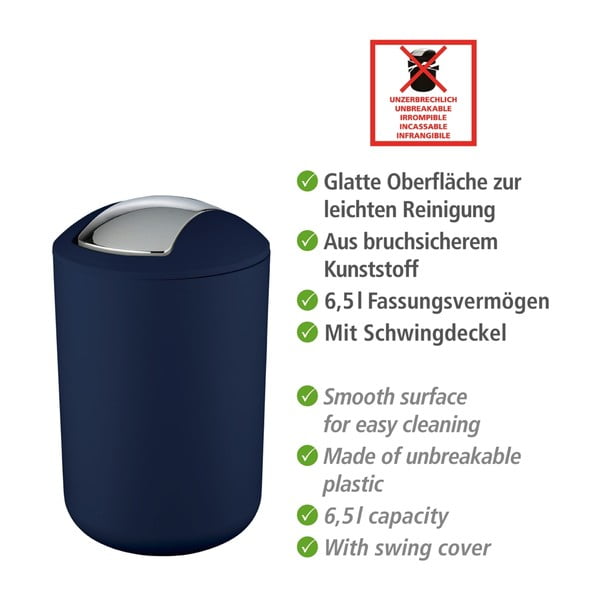 Tumesinine prügikast Tumesinine L Brasil - Wenko-image-2