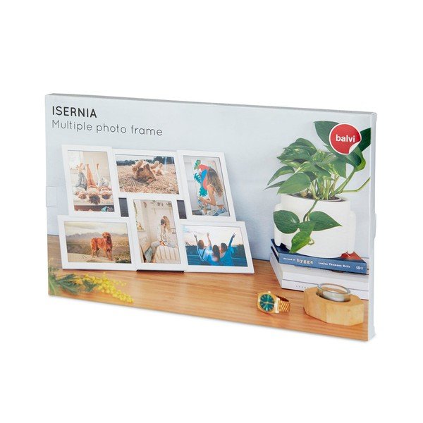 Valge seinapildiraam 6 fotole Isernia - Balvi-image-1