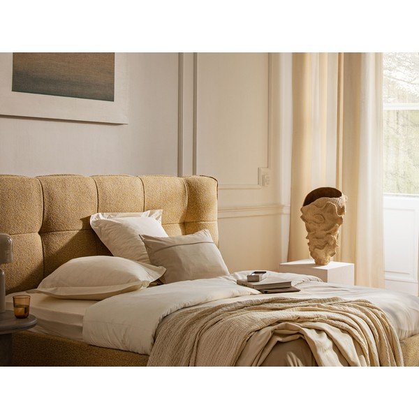 Hall polsterdatud kaheinimesevoodi koos panipaiga ja voodipõhjaga 160x200 cm Eric - Micadoni-image-1