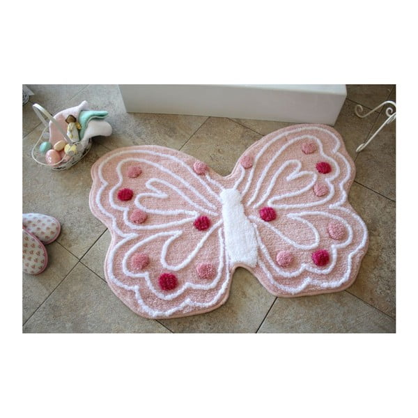 Koupelnová předložka Kelebek Pink, 70 x 120 cm