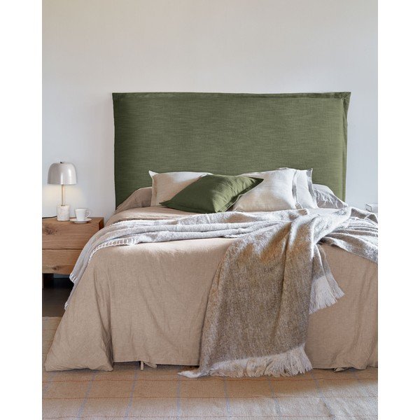 Roheline polsterdatud voodipeats 166x106 cm Tanit - Kave Home-image-1