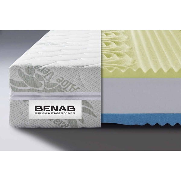 Kõva/keskmise vahuga kahepoolne/termoreguleeriv madrats 120x200 cm BonLife VISCO - BENAB-image-1