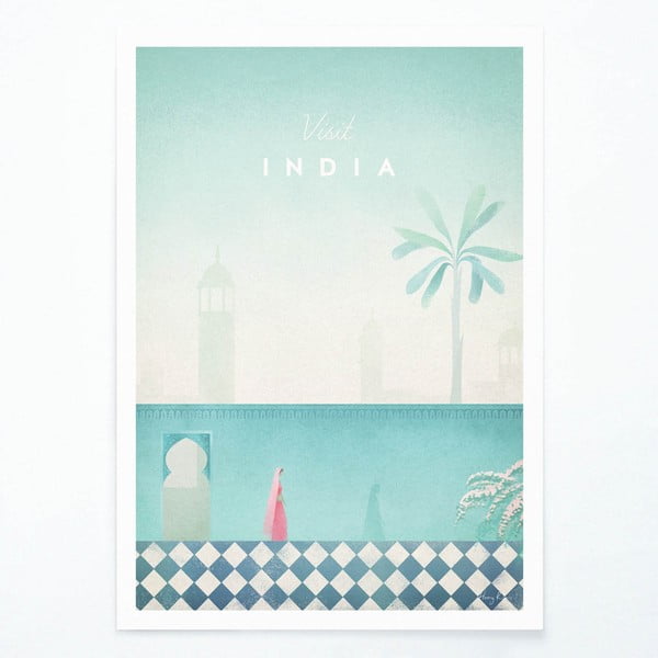 Plakat , A3 India - Travelposter