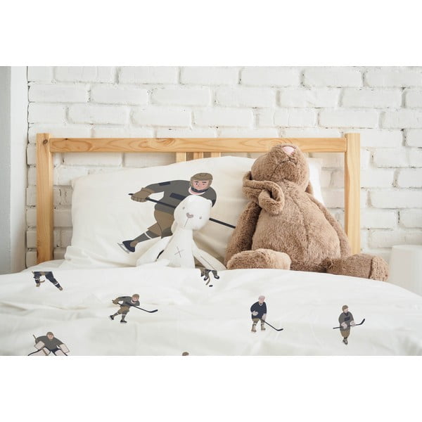 Laste üheinimesevoodipesu puuvillasest satiinist 140x200 cm Ice Hockey - Butter Kings-image-1