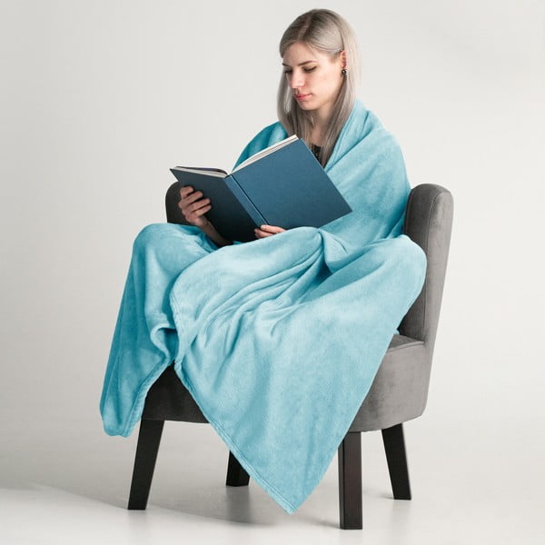 Türkiissinine ruuduline , 150 x 200 cm Mic - DecoKing-image-1