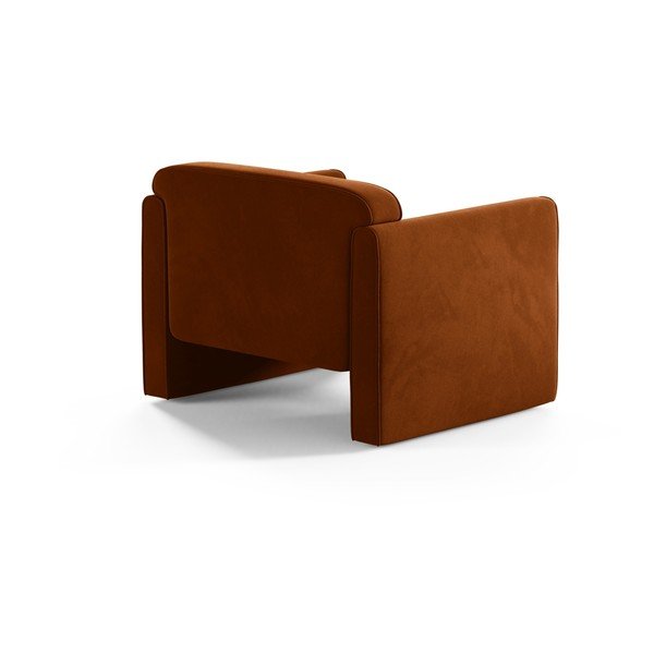 Terrakota sametist tugitool Abby - Micadoni-image-2