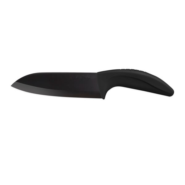 Keramický nůž Santoku, 14 cm, černý
