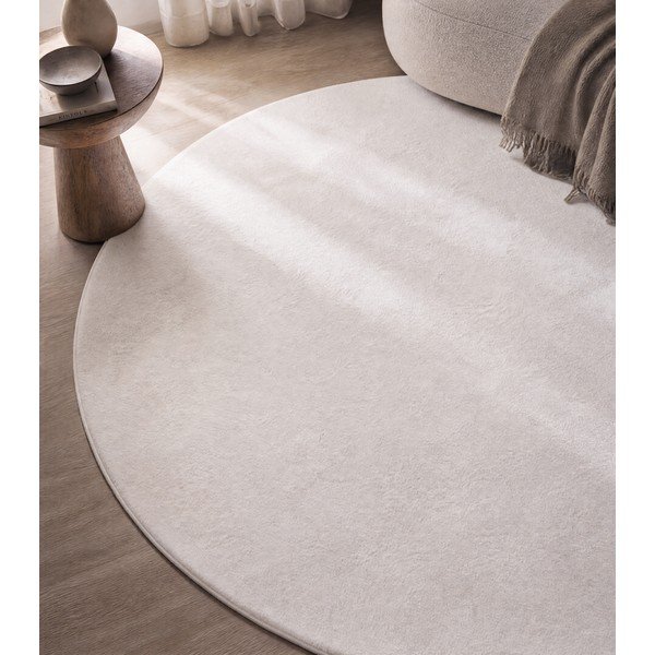 Kreem pestav ümmargune vaip ø 160 cm Pouffy - Ayyildiz Carpets-image-3