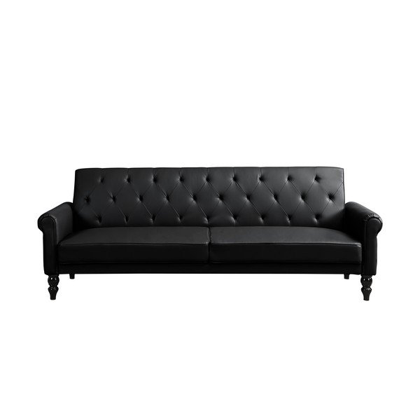 Must lamav/kokkupandav kunstnahast diivan 222 cm Tyne - Støraa