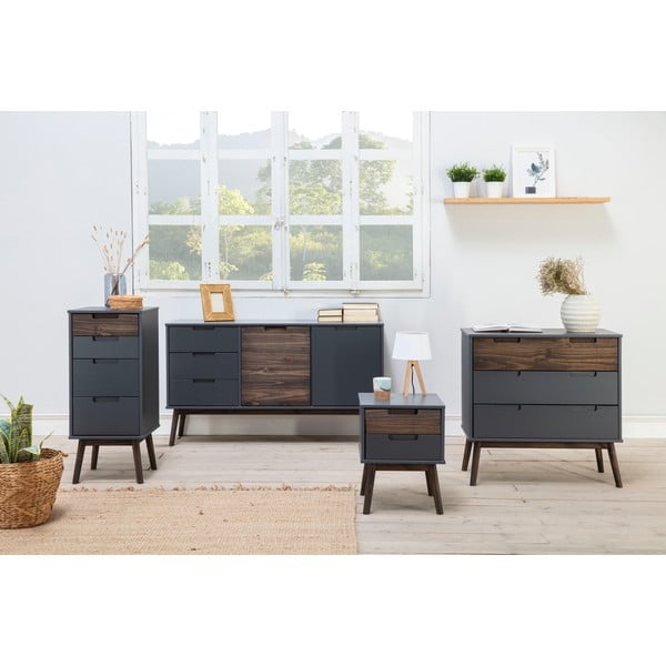 Antratsiit/tumepruun madal männi kapp 140x80 cm Nussa - Marckeric-image-1