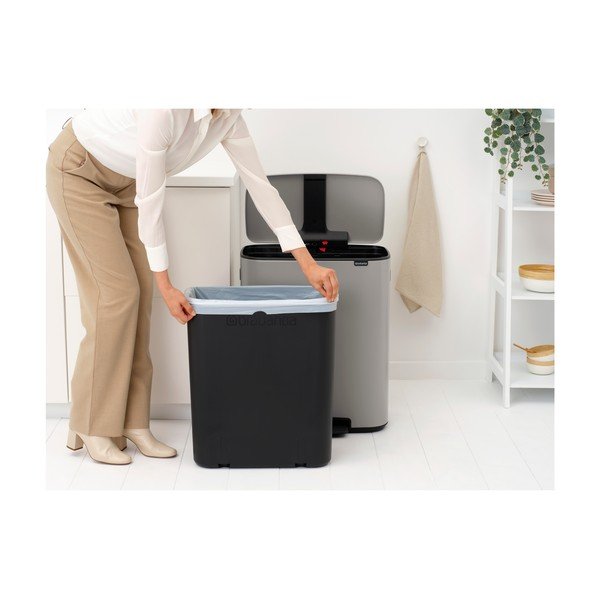 Helehall terasest prügikast 60 l Bo - Brabantia-image-2