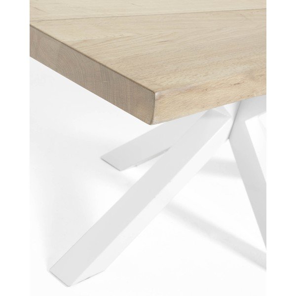 Söögilaud tammepuust pealispinnaga 90x160 cm Argo - Kave Home-image-3