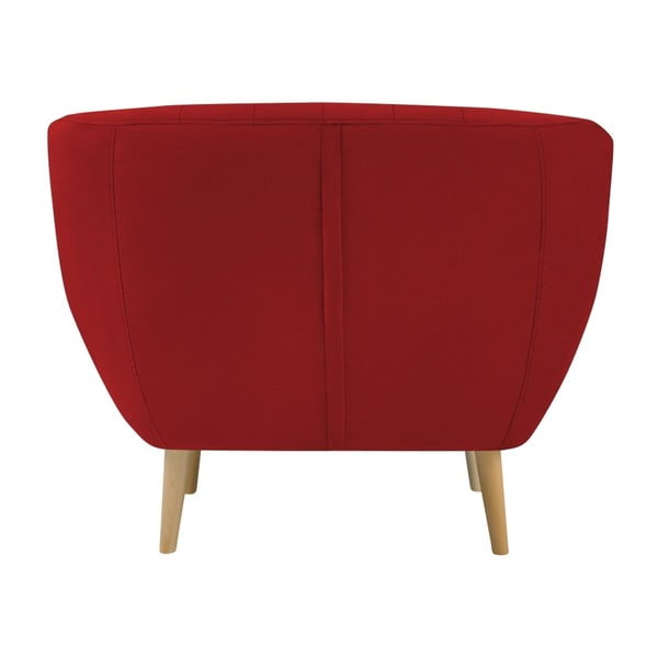 Punane sametist tugitool Sardaigne - Mazzini Sofas-image-4